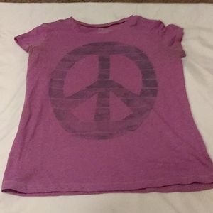 Purple peace sign t-shirt